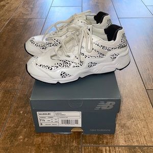 NEW BALANCE Womens Classics 850 Size 7.5 Black and White Leopard Animal Print